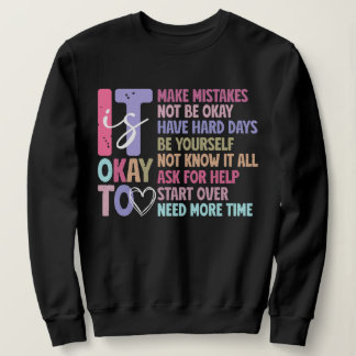 Retro Det är okej Mental hälsa sweatshirt T Shirt