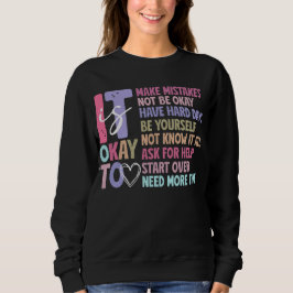 Retro Det är okej Mental hälsa sweatshirt T Shirt