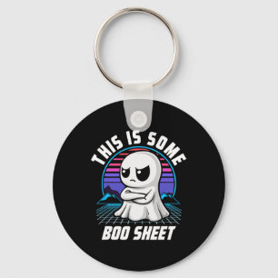 Retro Det här är lite Boo Lakan Cute Ghost Hallowe Nyckelring