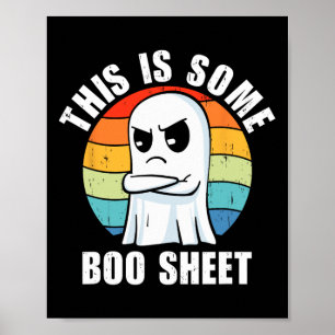 Retro Det här är lite Boo Lakan Cute Ghost Hallowe Poster