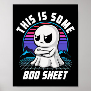 Retro Det här är lite Boo Lakan Cute Ghost Hallowe Poster