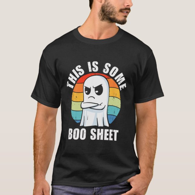 Retro Det här är lite Boo Lakan Cute Ghost Hallowe T Shirt (Framsida)