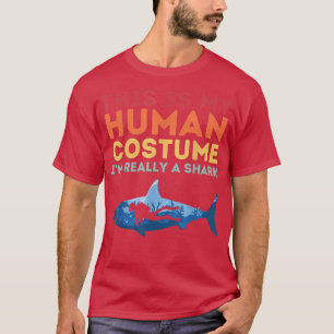 Retro Det här är min mänskliga dräkt Im Verkligen T Shirt