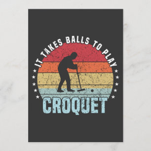 Retro det tar Bollar att spela Croquet Inbjudningar