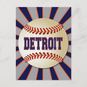 RETRO DETROIT BASEBALL VYKORT