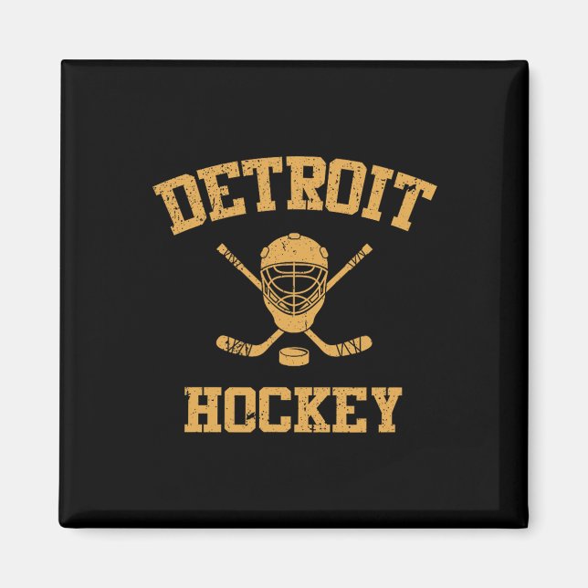 Retro Detroit Hockey  Magnet (Framsidan)