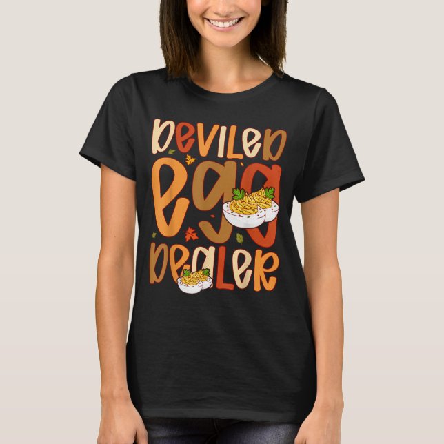 Retro Deviled Egg Er Thanksgiving Dinner Funny  T Shirt (Framsida)