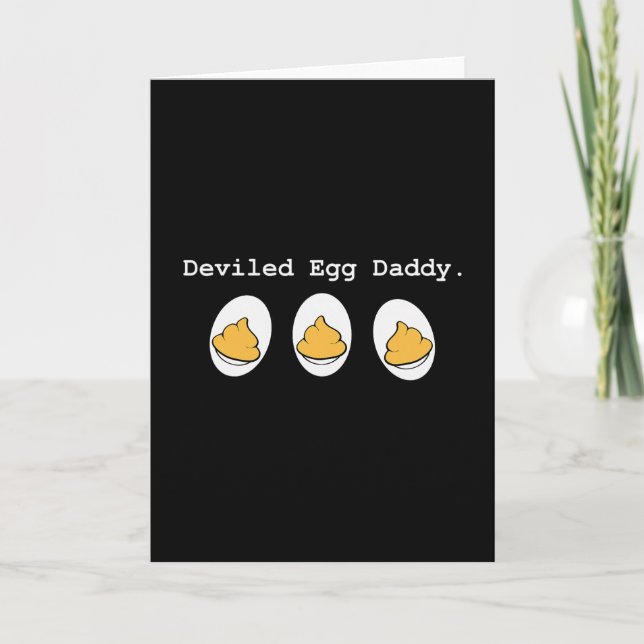 Retro Devilerad Ägg Pappa Rolig Thanksgiving Fathe Kort (Framsida)