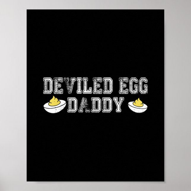 Retro Devilerad Ägg Pappa Rolig Thanksgiving Fathe Poster (Framsidan)
