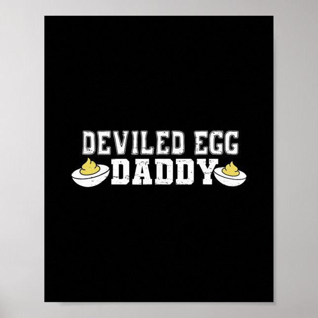 Retro Devilerad Ägg Pappa Rolig Thanksgiving Fathe Poster (Framsidan)