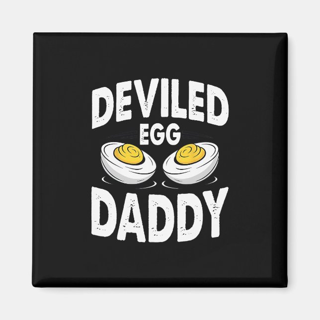 Retro Devilerad Äggpappa Rolig Thanksgiving Father Magnet (Framsidan)