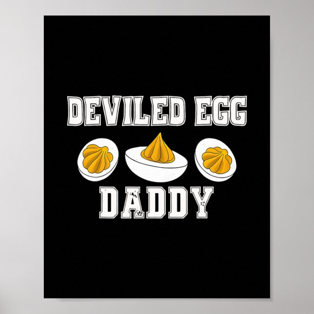 Retro Devilerad Äggpappa Rolig Thanksgiving Father Poster (Framsidan)