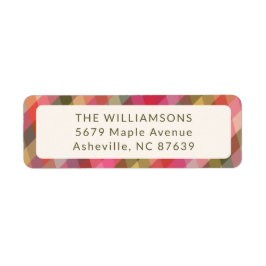 Retro Diagonal julklapp Returadress Etikett