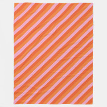 Retro Diagonal Orange och Rosa Ull Blan