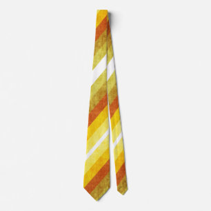 Retro diagonala ränder i gult och orange slips