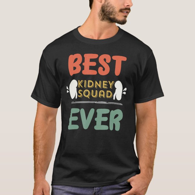 Retro Dialystekniker Squad Kidney Team Nephro T Shirt (Framsida)