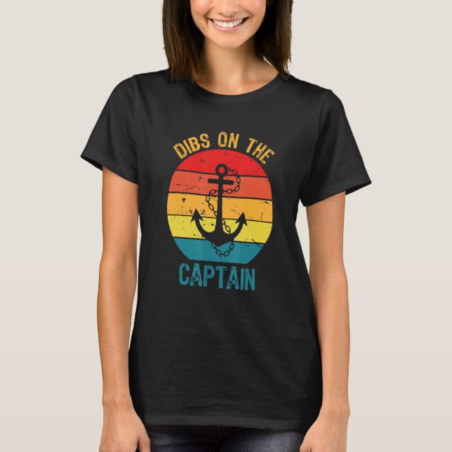 Retro Dibs on the Captain Pirate T Shirt (Framsida)