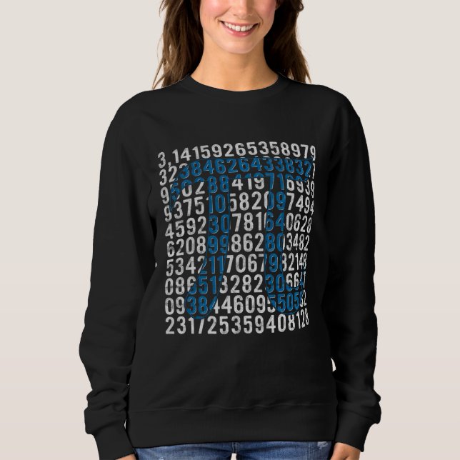 Retro Digit Pi Symbol  Pi Day Math Teacher Student T Shirt (Framsida)