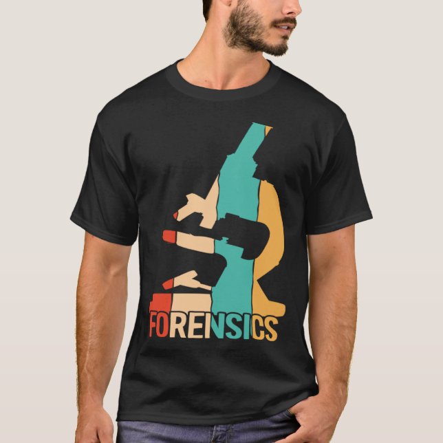 Retro Digital Forensics Science Forensist Scientis T Shirt (Framsida)