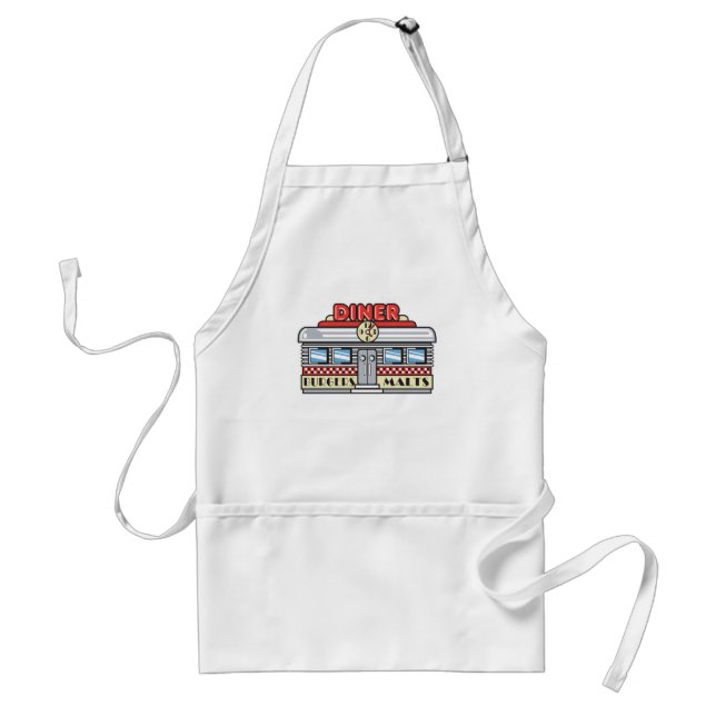 retro diner design förkläde (Framsidan)