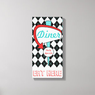 Retro Diner skylt kök väggkonst
