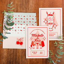 Retro Diner Wedding Invitation Inbjudningar