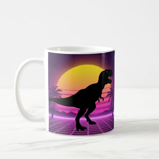 Retro Dino Vibes Kaffemugg (Vänster)