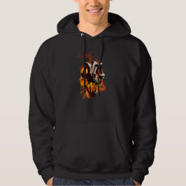 Retro Dinosaur Dead Burning Skull i brand Hoodie