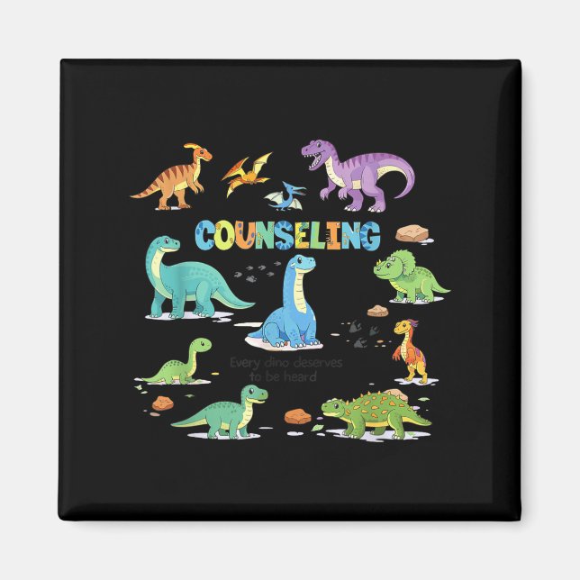 Retro dinosaur rådgivning skolans rådgivare magnet (Framsidan)