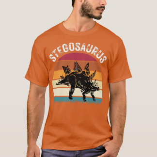 Retro Dinosaur Stegosaurus T Shirt