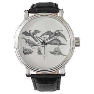 Retro Dinosaurs för vintageDinosaurillustration Armbandsur