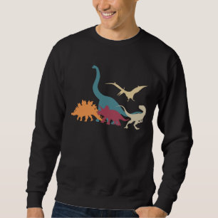 Retro Dinosaurs T-rex Boys Dino Fläkt Lång Ärmad Tröja