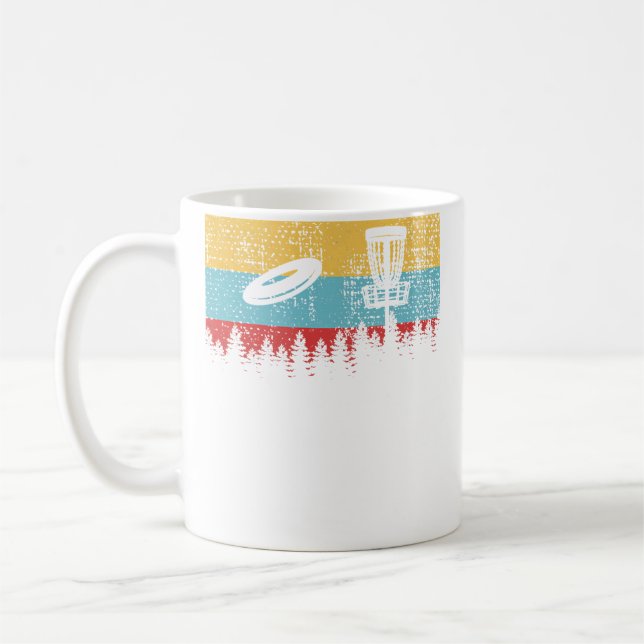 Retro Disc Golf Design Disc Golf Spelare Frisbee G Kaffemugg (Vänster)