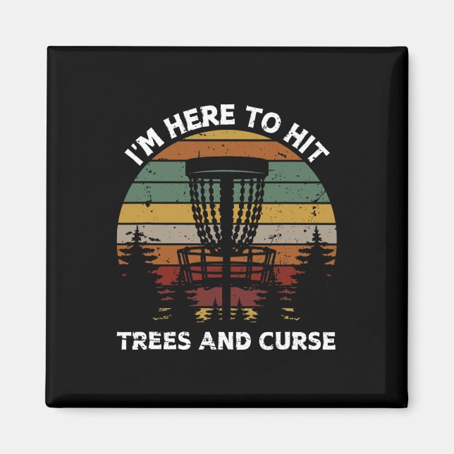 Retro Disc Golf-design för män kvinnor barn Disc G Magnet (Framsidan)