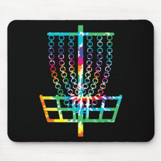 Retro Discgolfkorg Hippie Regnbåge Tie Dye Disc Musmatta