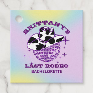 Retro Disco Boll Cowgirl Hat Bachelorette Gåvor Etiketter