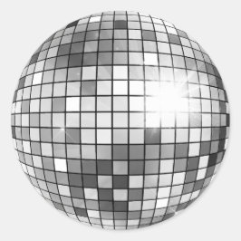 Retro Disco Boll Fest Tillägg Runt Klistermärke