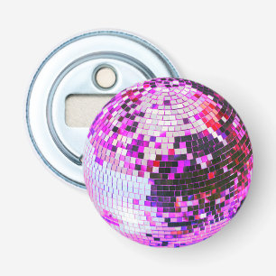 Retro disco boll gnistra glitter rosa födelsedag flasköppnare