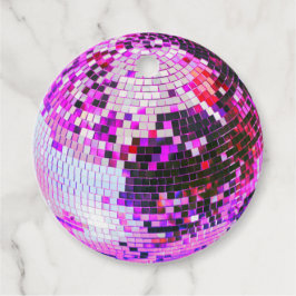 Retro disco boll gnistra glitter rosa födelsedag gåvor etiketter
