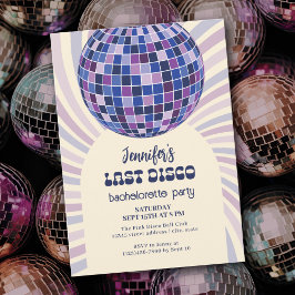 Retro Disco Boll Groovy 70-talet Bachelorette Part Inbjudningar