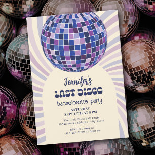 Retro Disco Boll Groovy 70-talet Bachelorette Part Inbjudningar