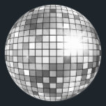 Retro Disco Boll Party Sticker Runt Klistermärke<br><div class="desc">Cute girly retro groovy baby party förser Birthday,  bachelorette party,  any firande silver disco boll</div>