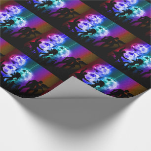 Retro Disco Boll Party tema med Rainbow Färg Presentpapper