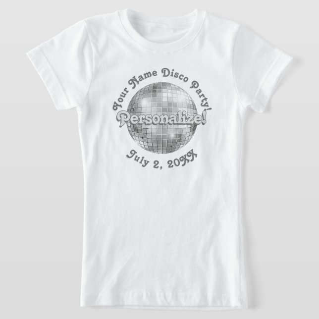 Retro Disco Boll PERSONLIG T-Shirt (Laydown)