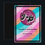 Retro Disco Boll Rosa 40:e födelsedagen Inbjudningar<br><div class="desc">Låt oss Groove i kväll! Få redot att boggi med den här roligten,  70:e stil-samlingen. Med det vismliga färg vågar i olika trendig färger och formuleringar är det säkert att det kommer att framträda.</div>
