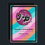 Retro Disco Boll Rosa 40:e födelsedagen Inbjudningar<br><div class="desc">Låt oss Groove i kväll! Få redot att boggi med den här roligten,  70:e stil-samlingen. Med det vismliga färg vågar i olika trendig färger och formuleringar är det säkert att det kommer att framträda.</div>