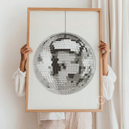 Retro Disco Boll Wall Art Poster