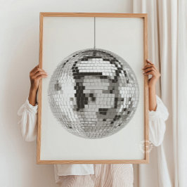 Retro Disco Boll Wall Art Poster
