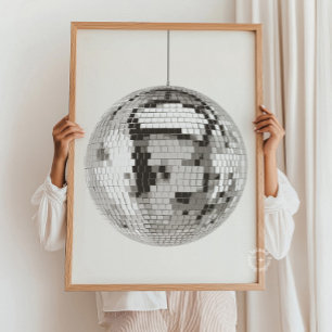 Retro Disco Boll Wall Art Poster