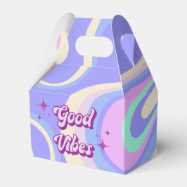 Retro Disco Bröllopsfavor Box med Goda Vibrationer Presentaskar